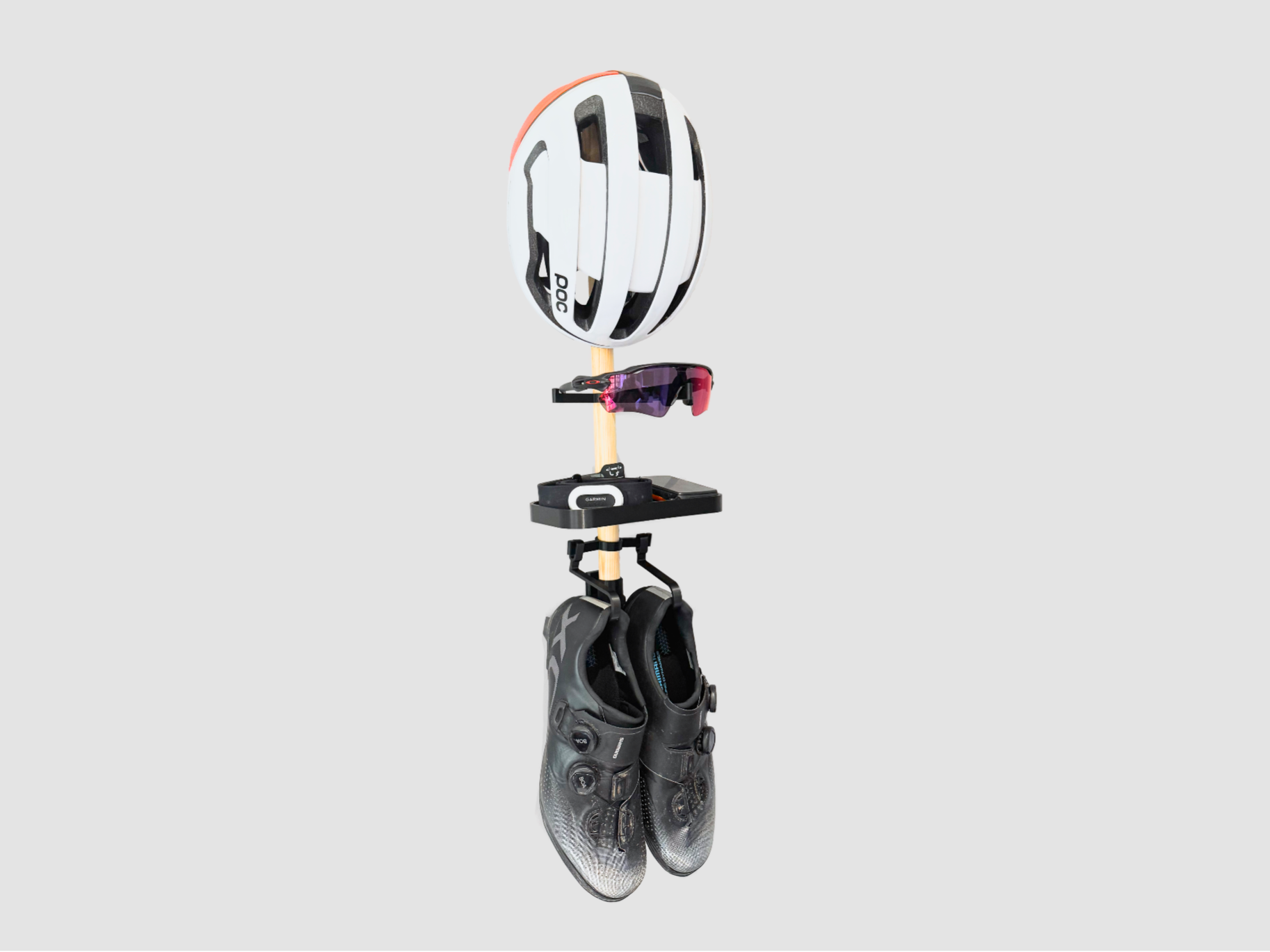 Bike Gear Storage - Helmet, Cleats, Sunglasses etc