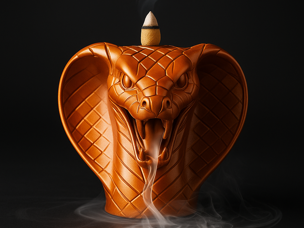 Backflow Incent Smoke-breathing serpent with flair