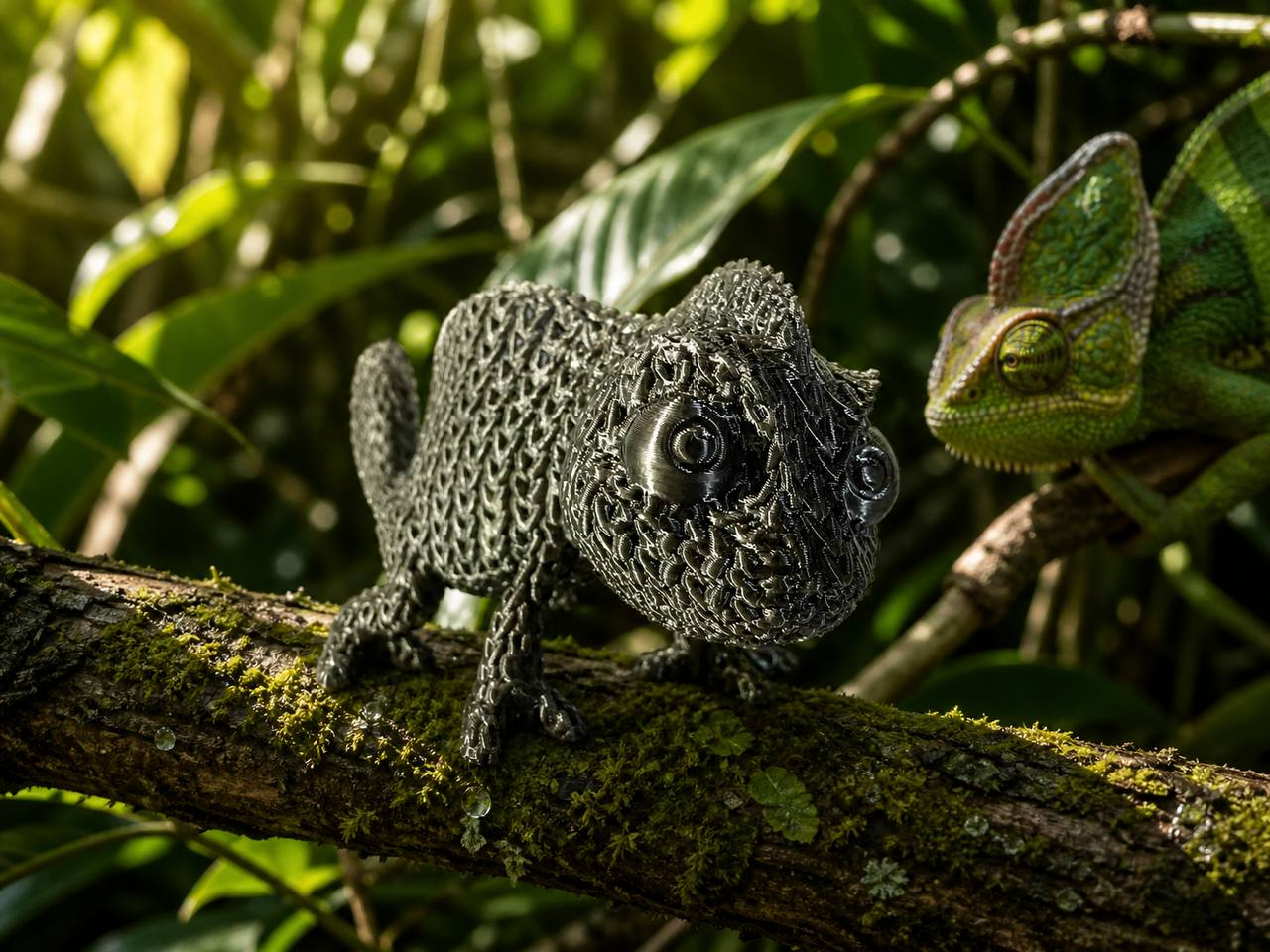 Caméléon tricot