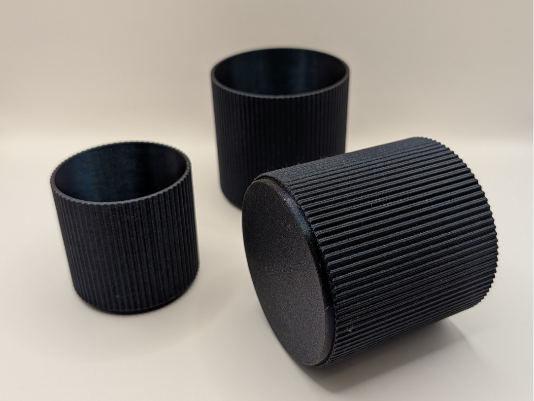 Modern, stylish cylinder containers - stackable