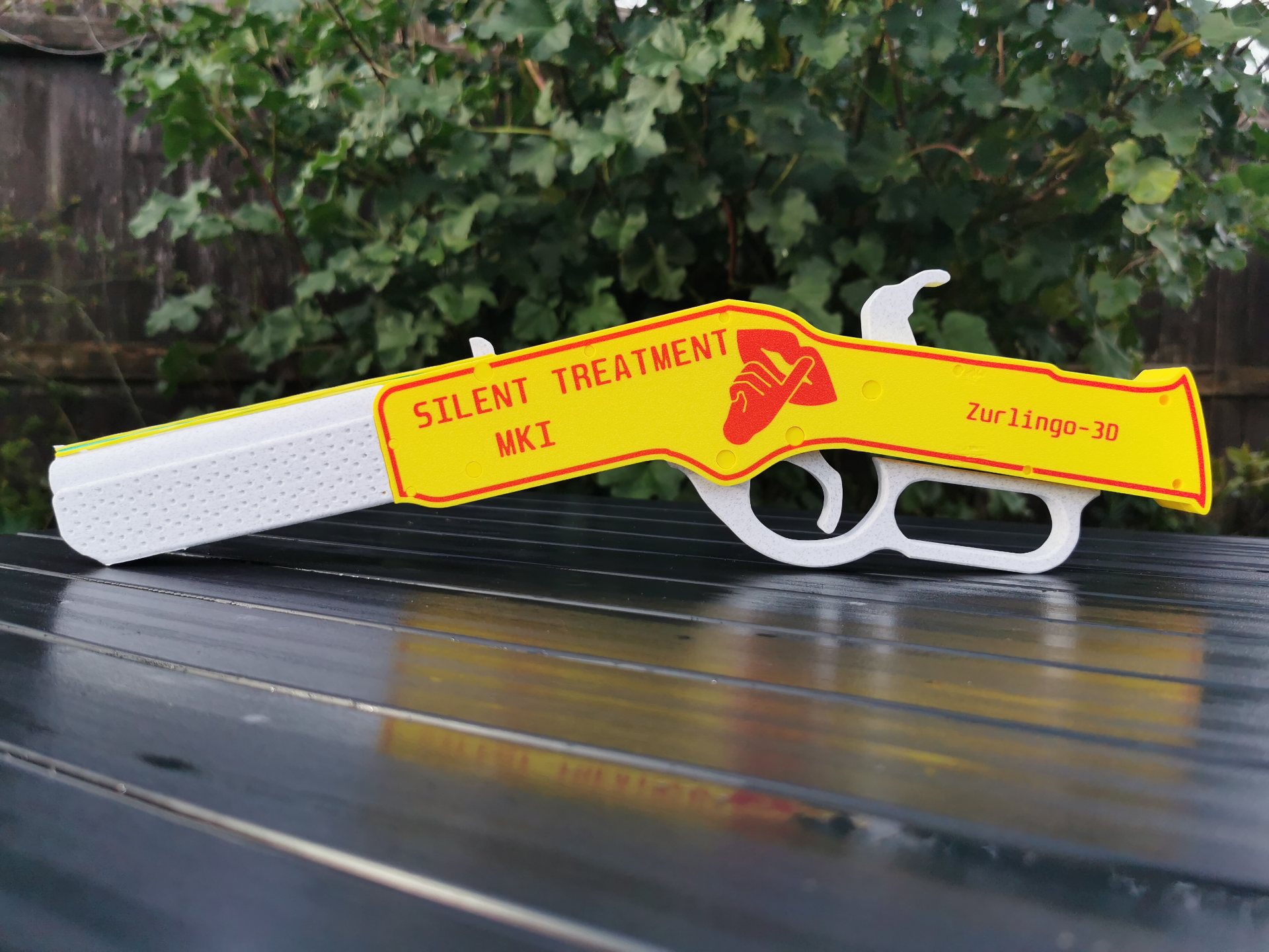 Silent Treatment MKI - 4 Shot Rubber Band Rifle