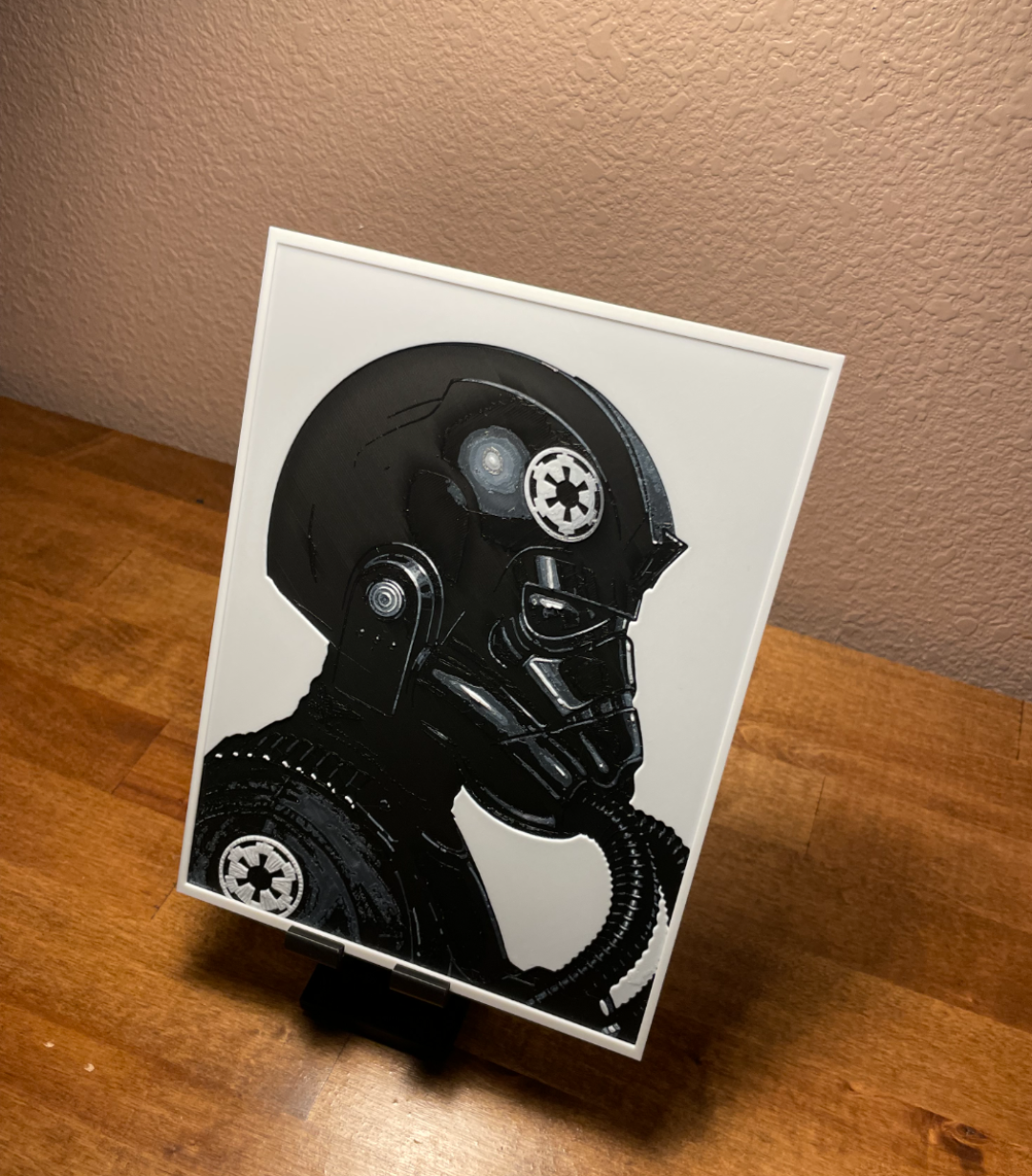 Hueforge - Star Wars - Tie Fighter Pilot Side View