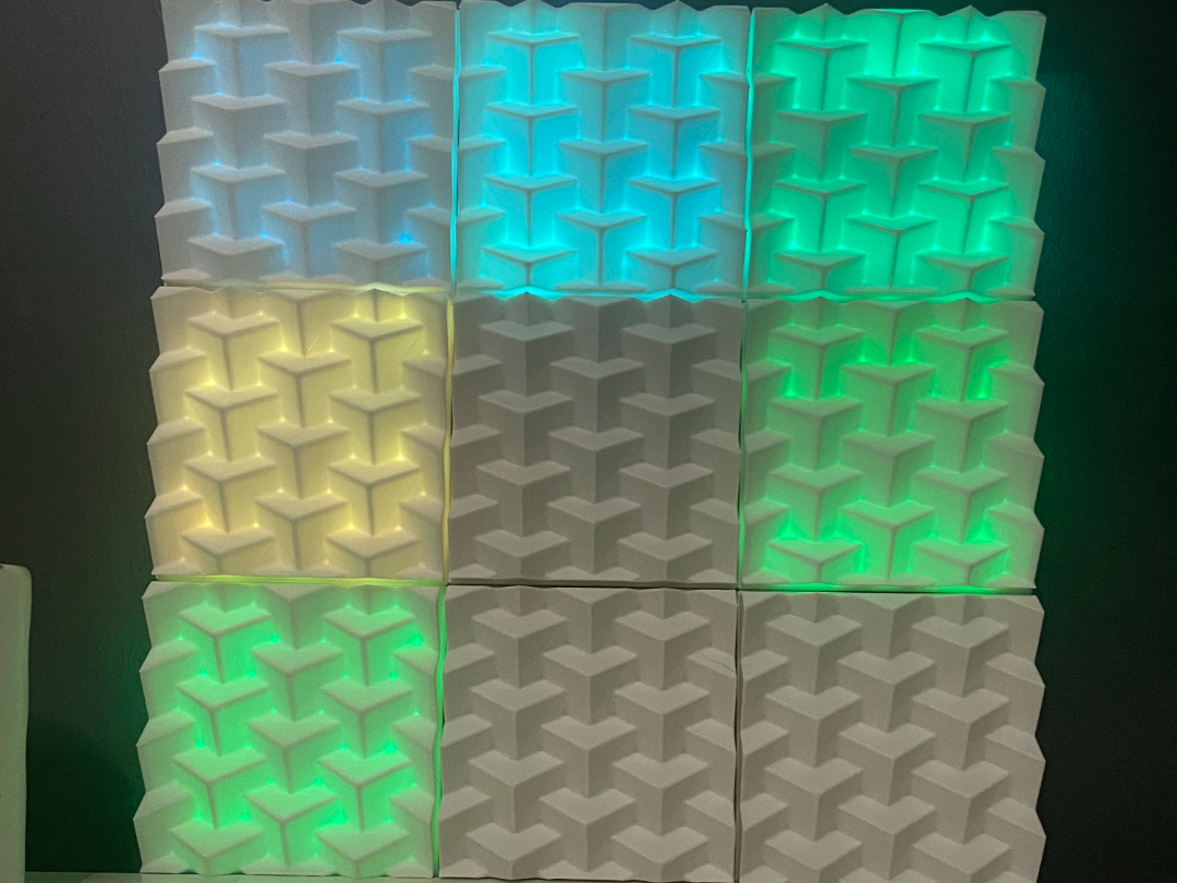3D Modular Wall Panelling Customisable & LED-Ready