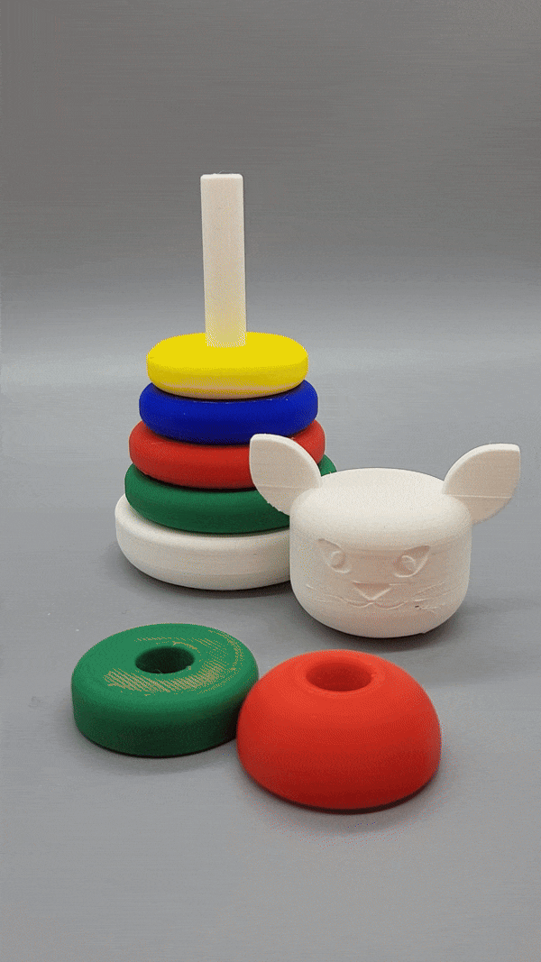 Stacking Tower Children's Toy Cat