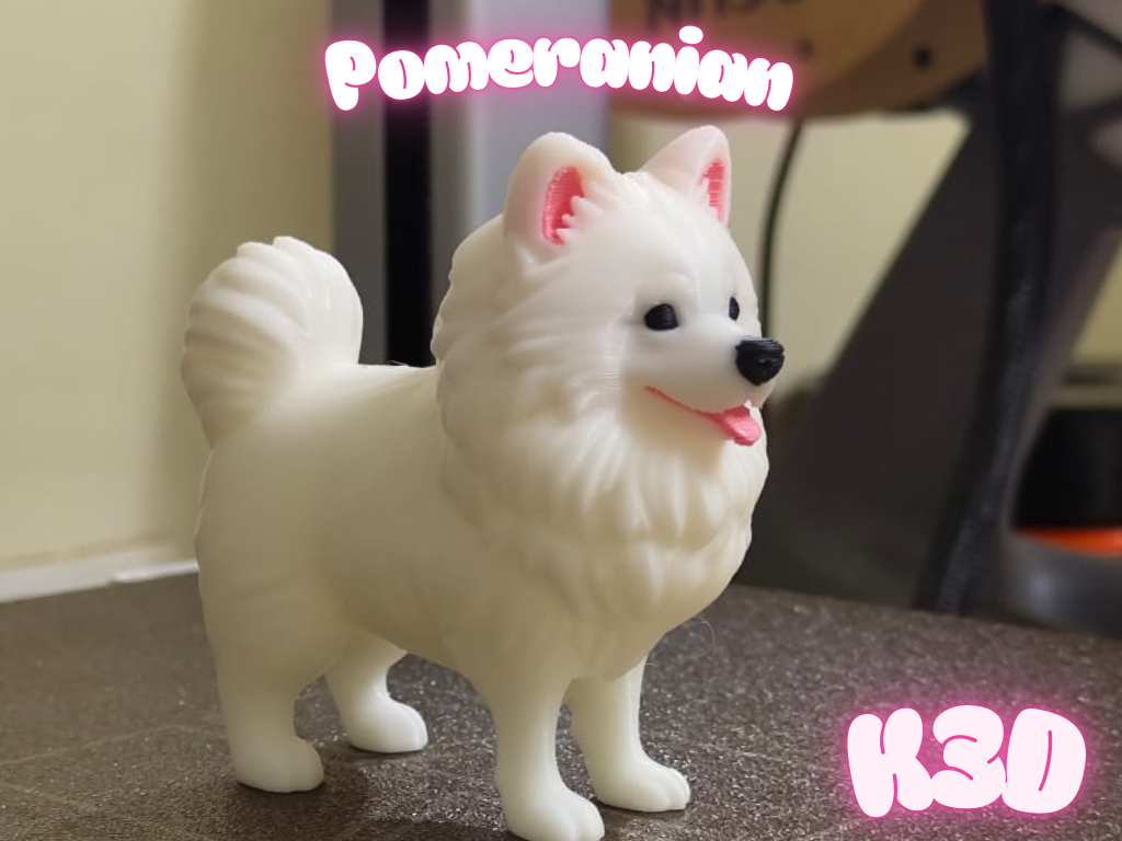Cute Pomeranian Dog Figurine