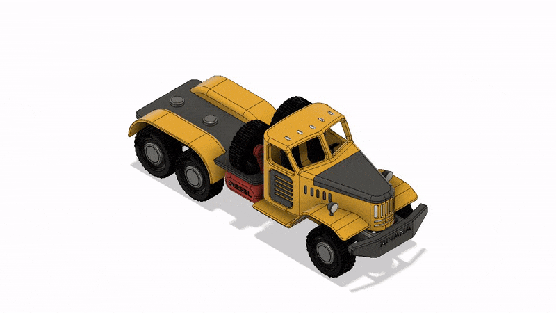 Yellow Zil Truck Chassis