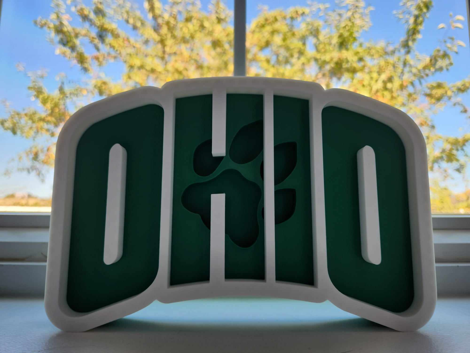 Ohio University Logo with Paw Print