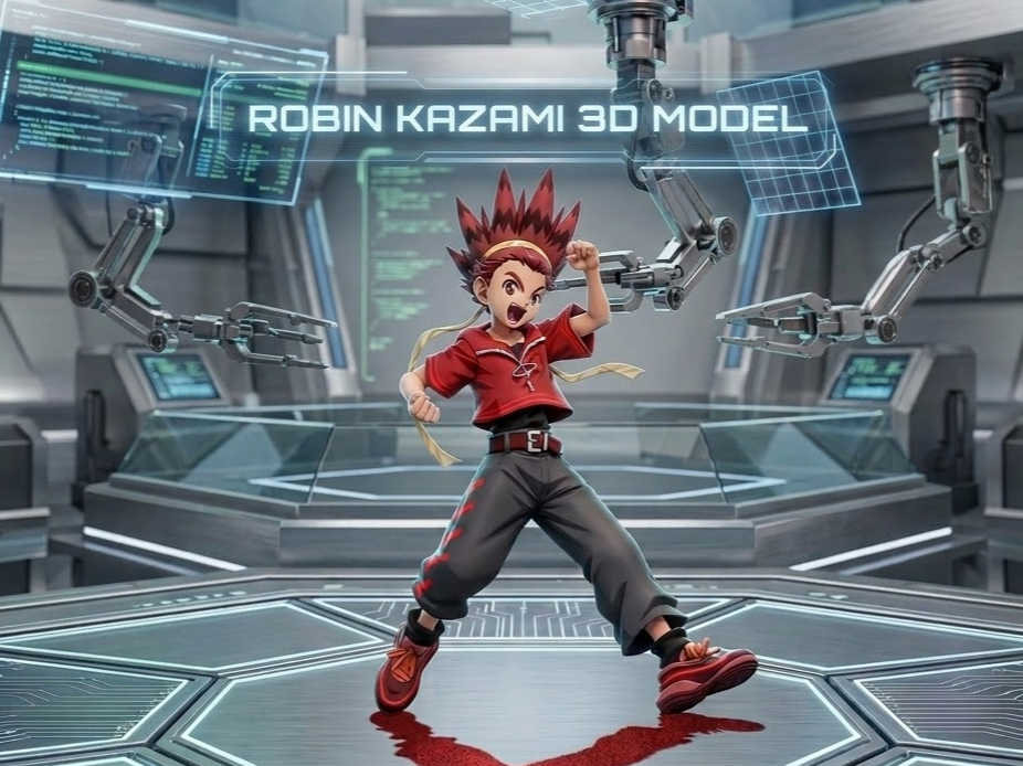 Robin Kazami 3d model (single color)