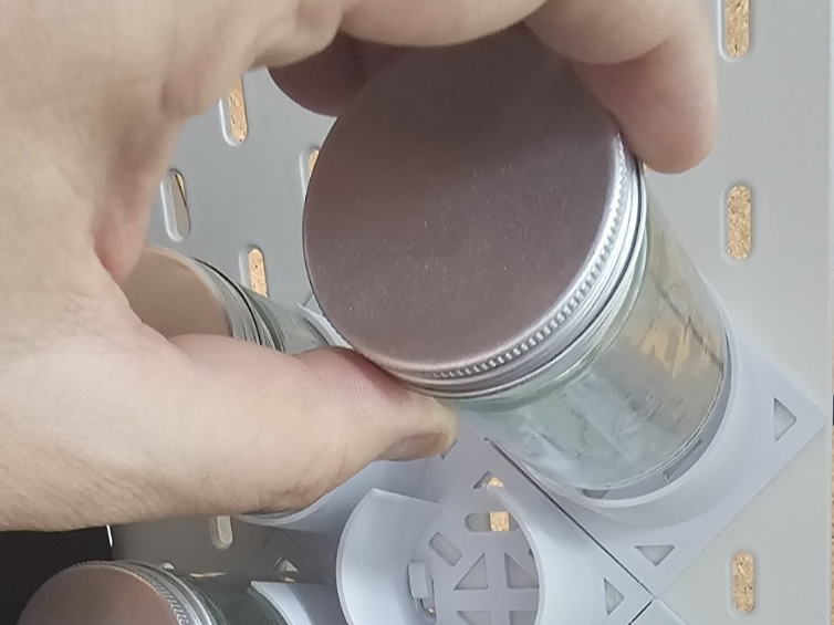 Ikea Skadis Herb Jar Holder.