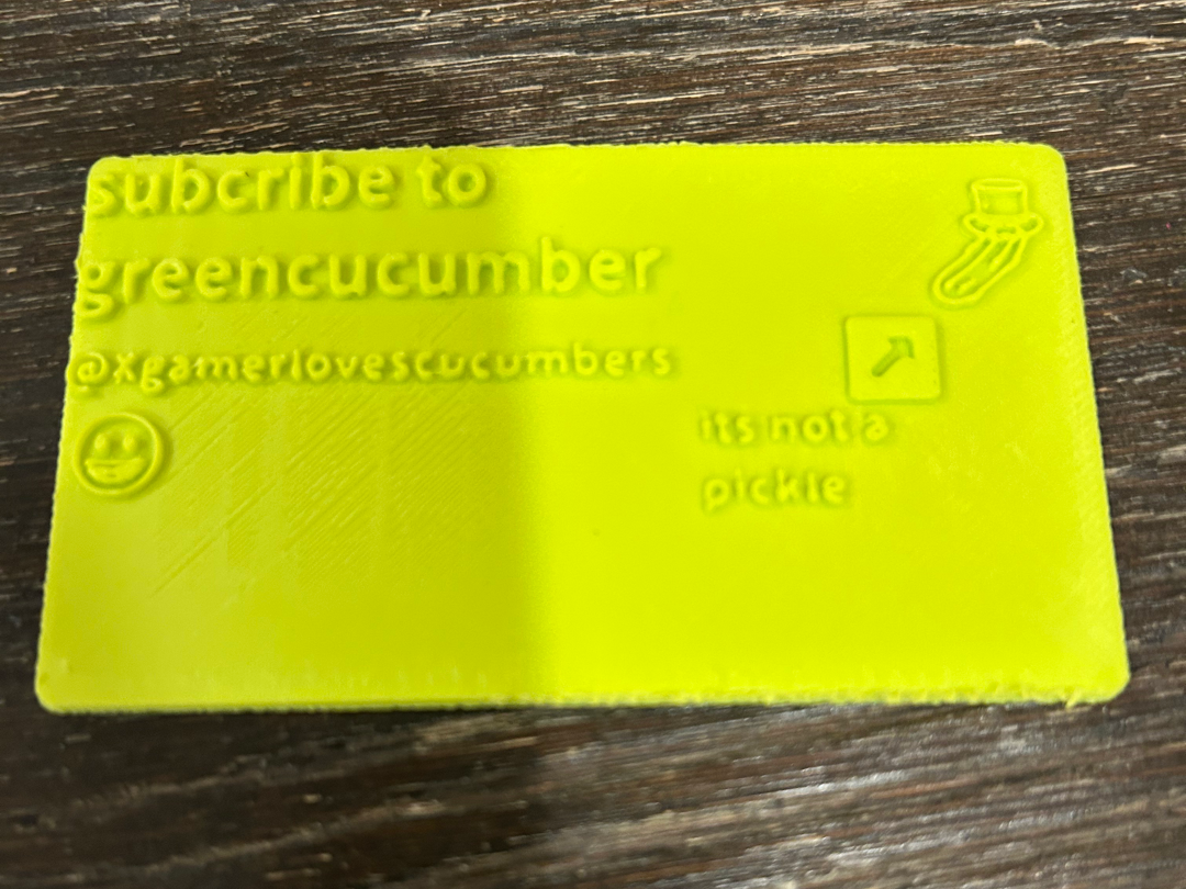 green cucumber card