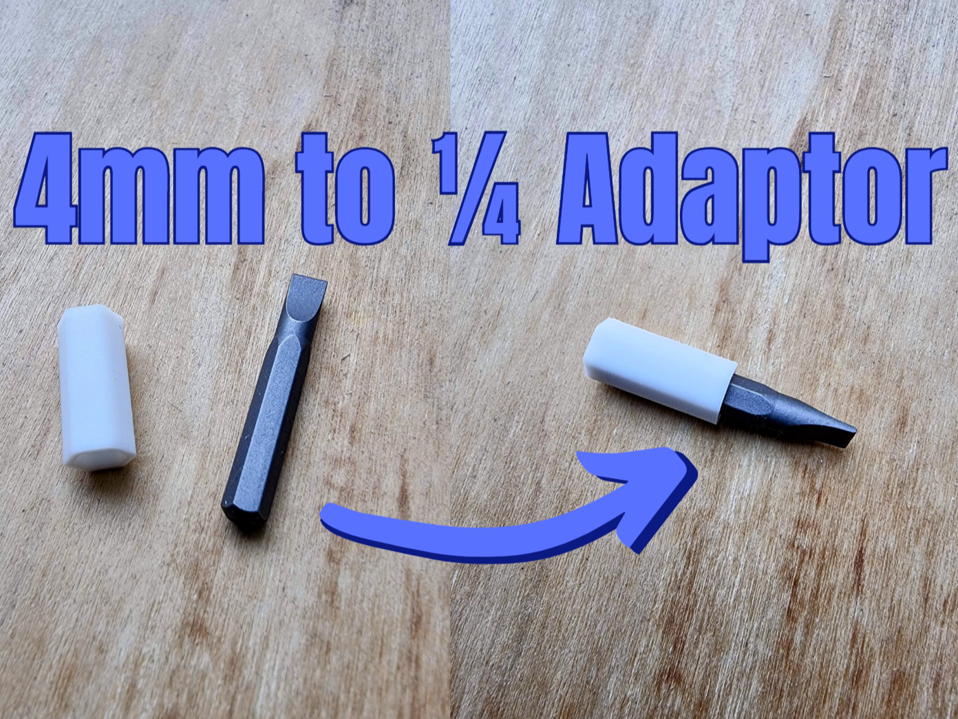 4mm precision bit to 1/4-inch bit adaptor