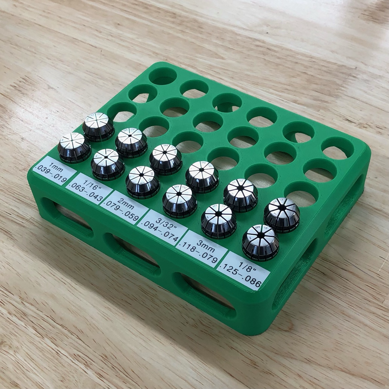 Stackable ER16 Collet Rack - 6x5