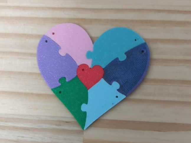 Llavero corazón 6 piezas