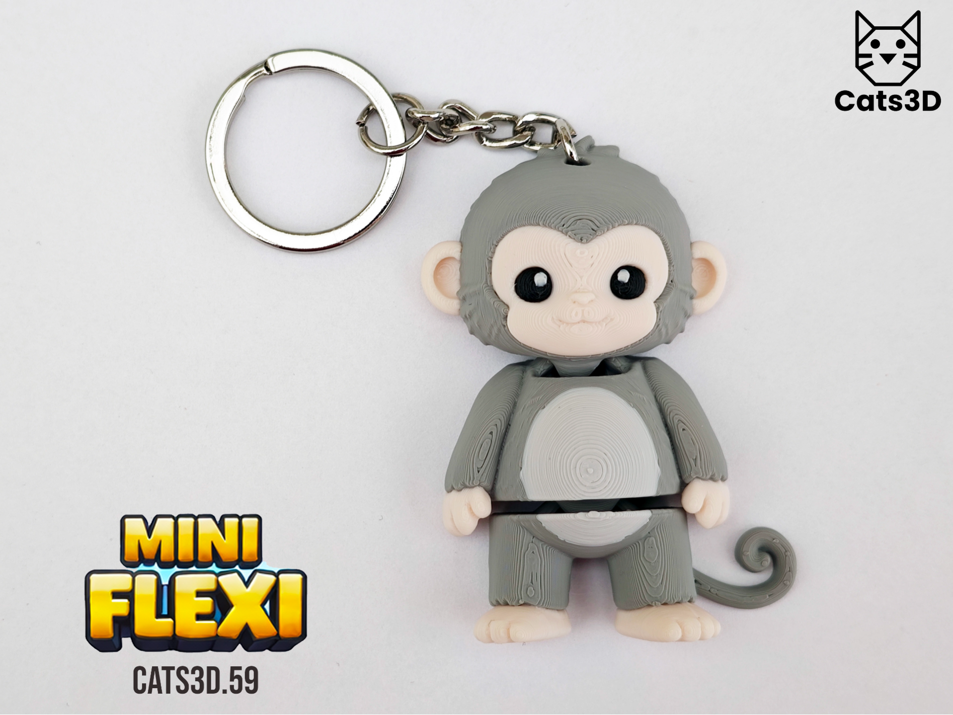 Punch, baby monkey  - Mini Flexi (Tail optional)
