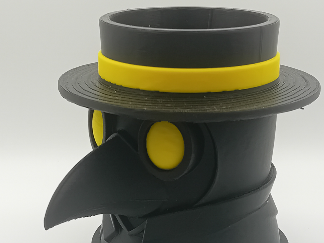 Plague doctor storage pot - desk organiser Plague