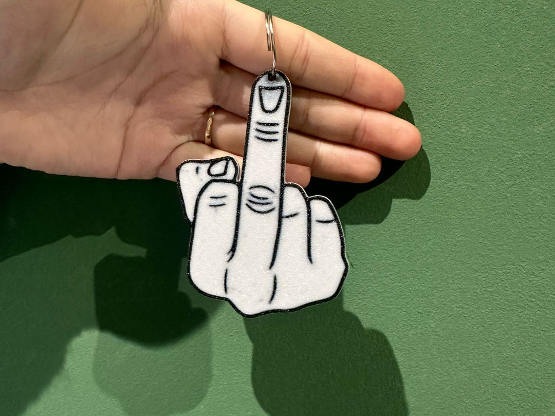 middlefinger keychain
