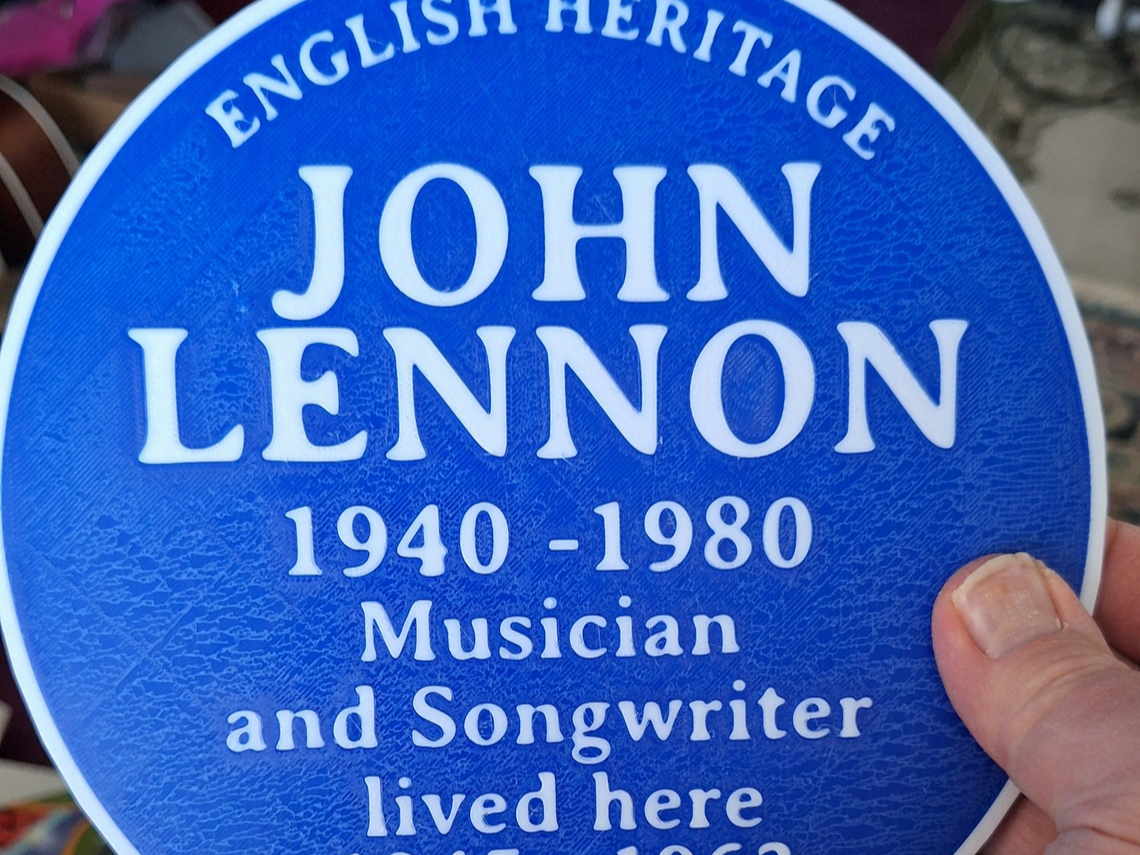 John Lennon blue plaque outside Mendips