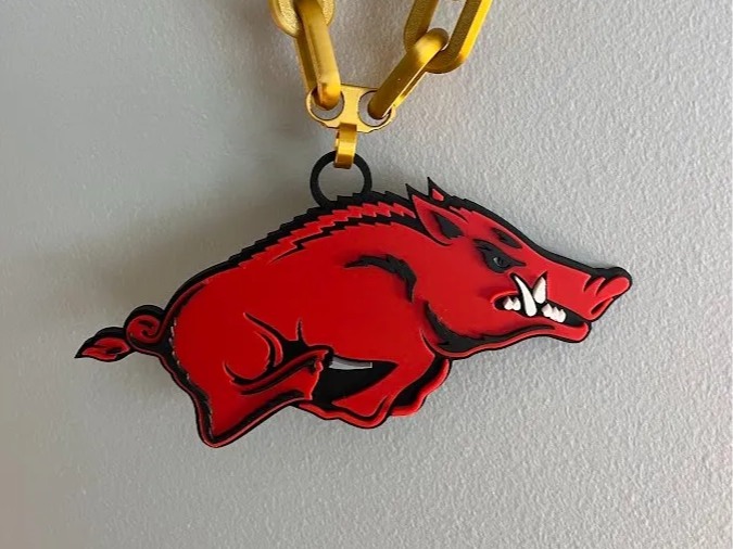 Arkansas Razorbacks Oversized Necklace Logo