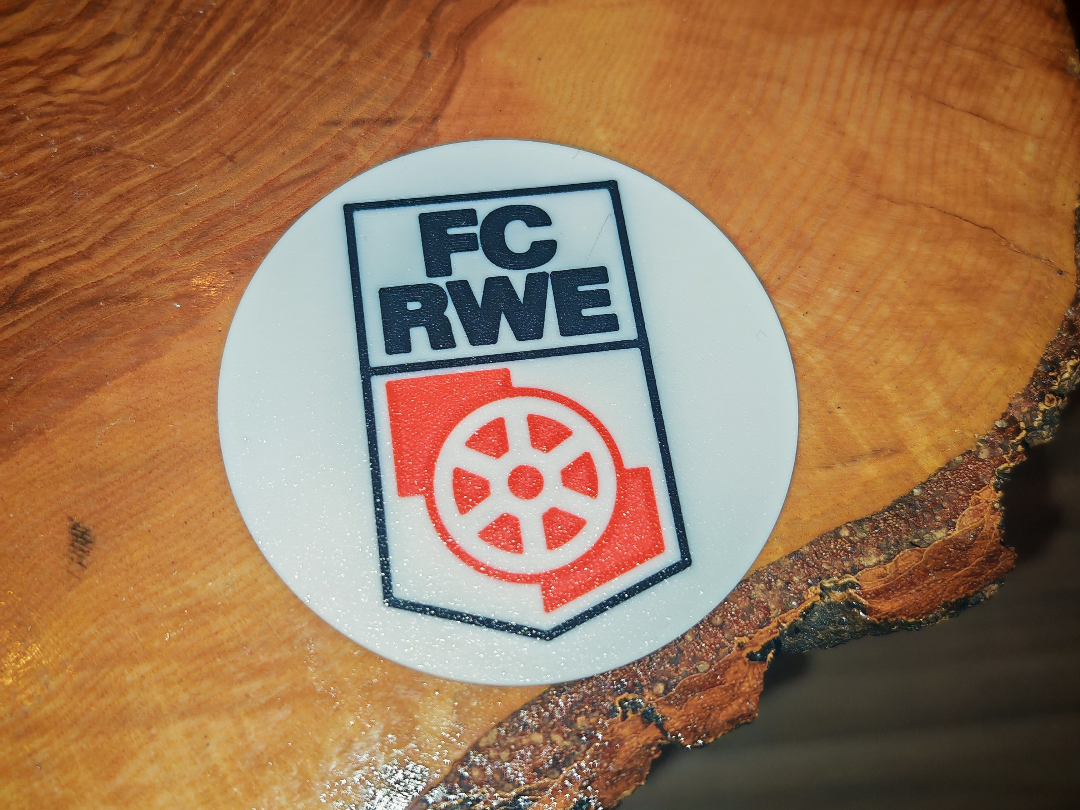 4x Untersetzer Rot Weiß Erfurt FC RWE