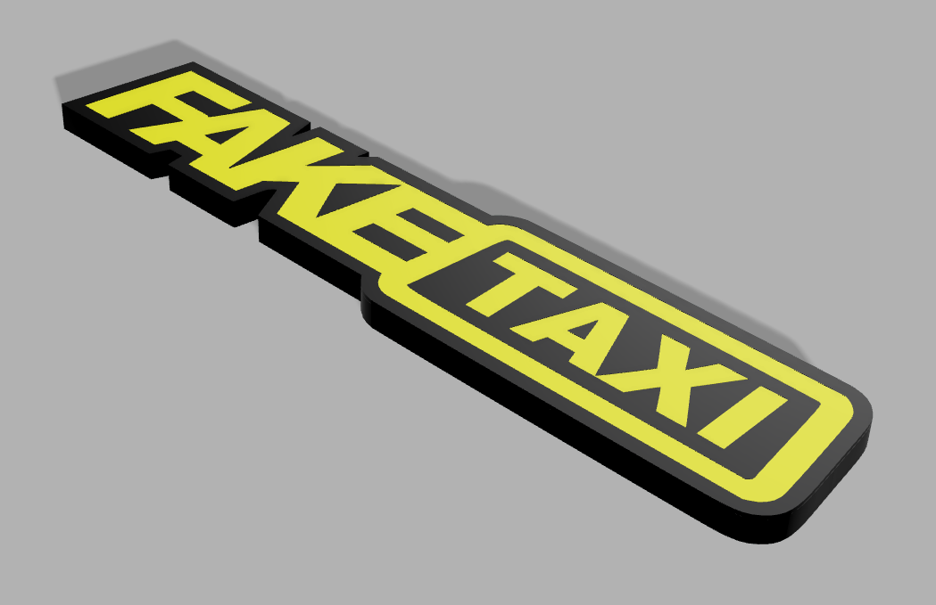 Fake taxi car sign