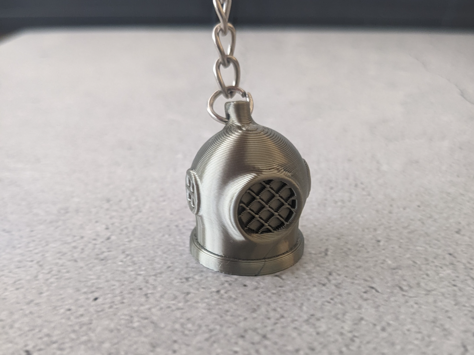 Scuba Diver Helmet Keychain