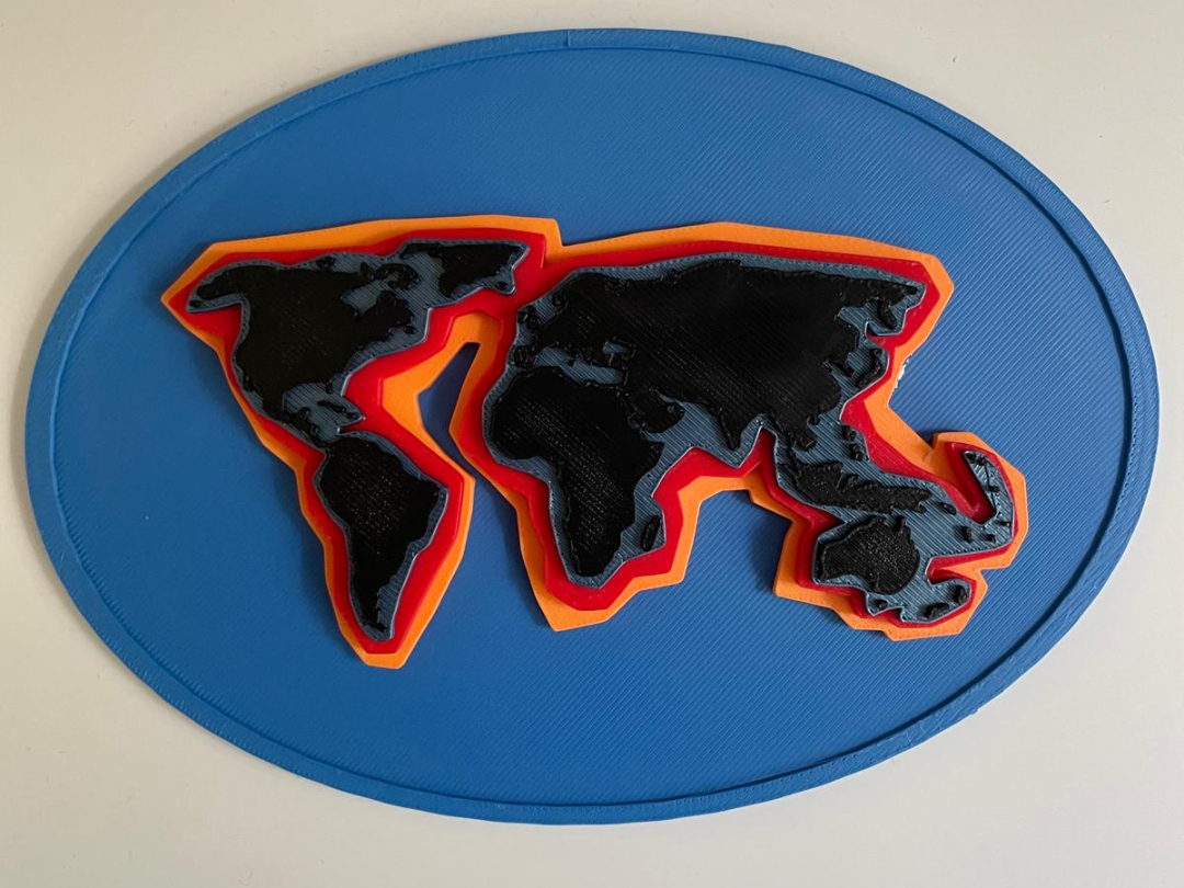 Layered World Map