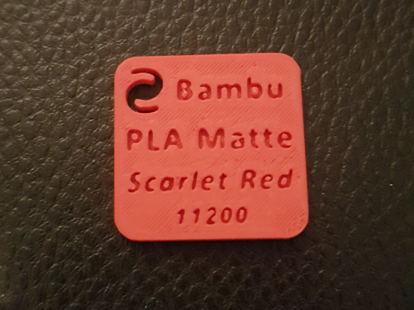 Échantillon filament Bambu PLA Scarlet Red (11200)