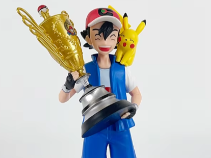 Ash Ketchum Campione con Pikachu Miniatura - Gift