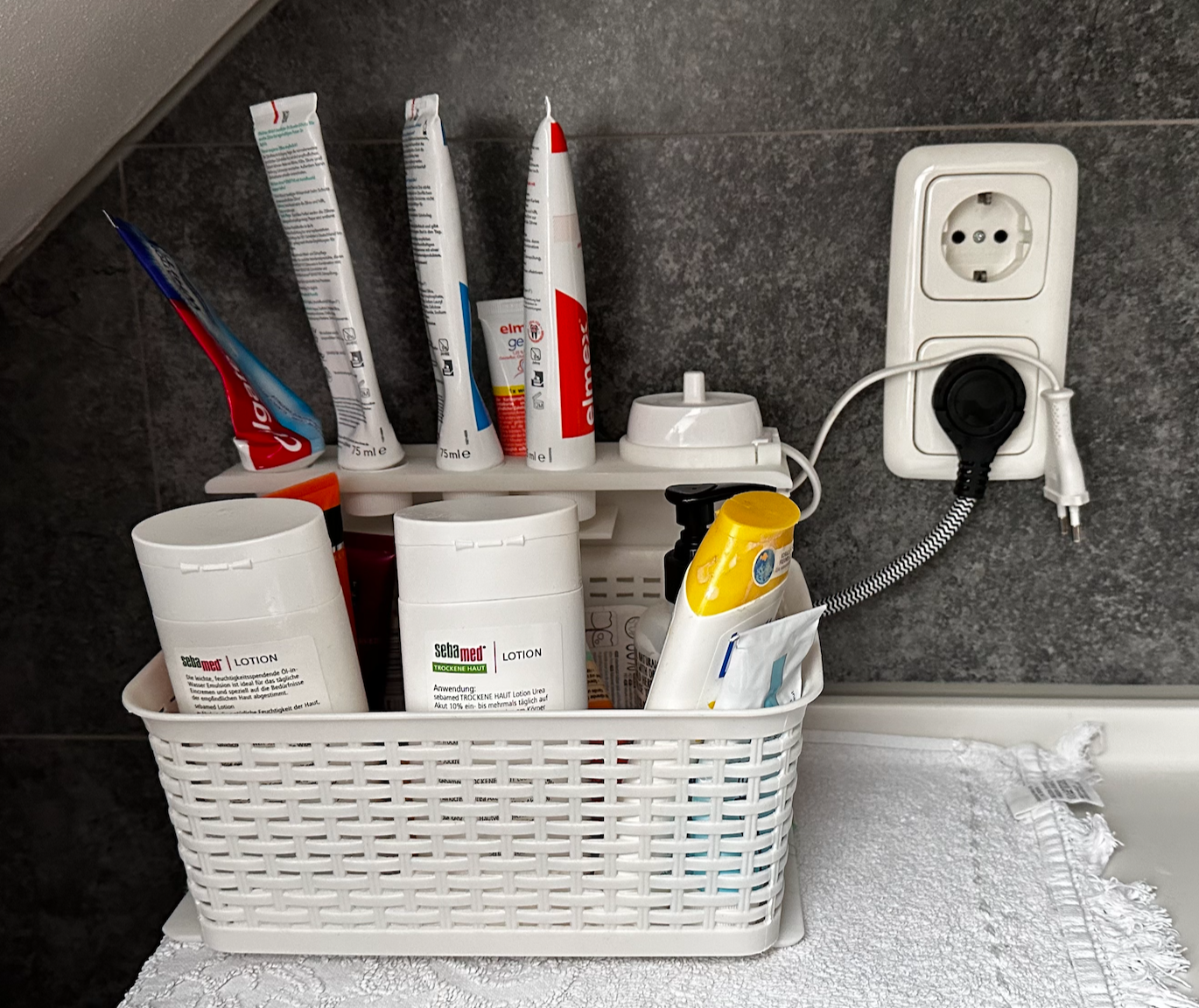 Multiple toothpaste stands with Oral-B