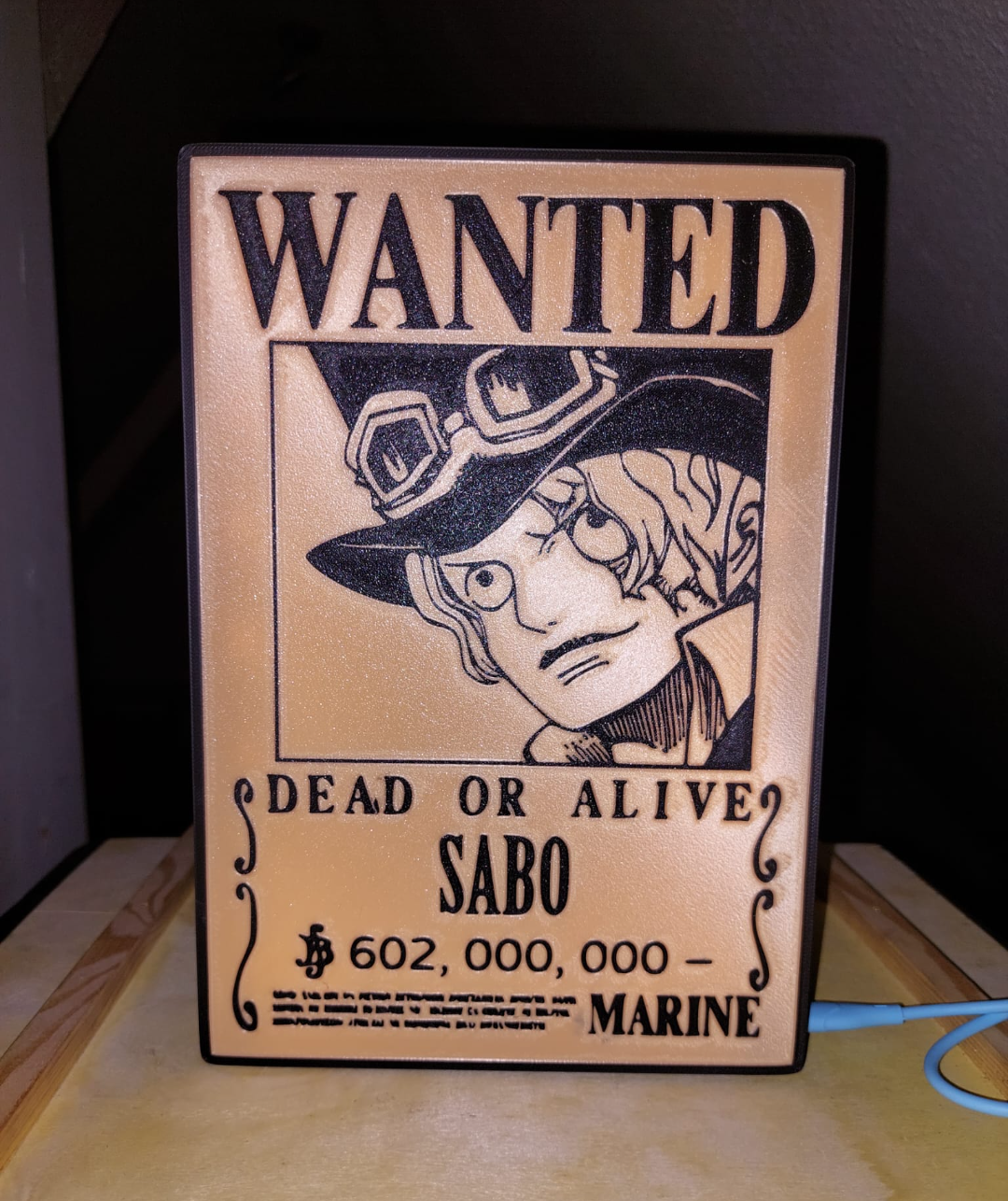 One Piece Wanted Sabo Lampe / Lightbox