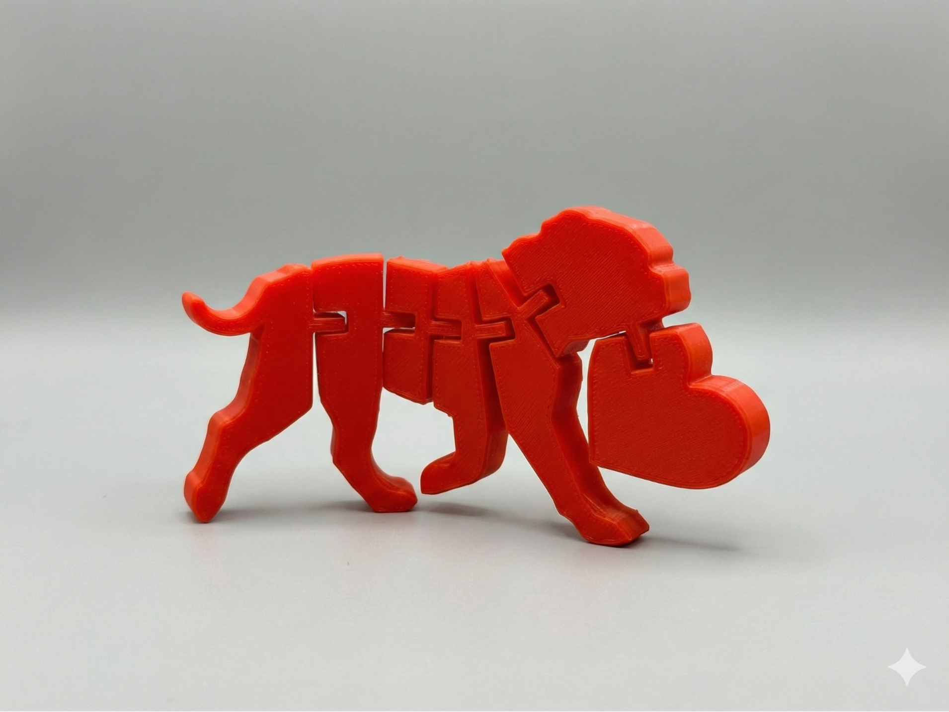 Flexi Continental Bulldog - Valentine Heart Toy
