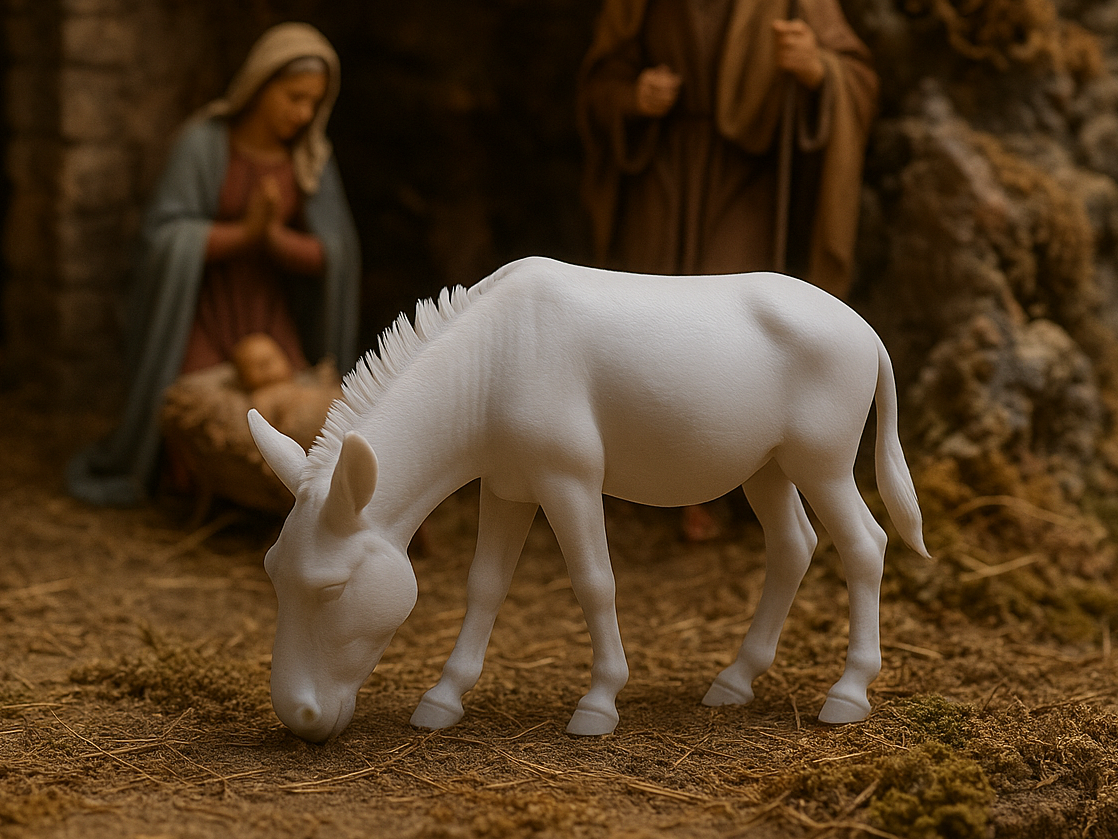 Asino per presepe natività