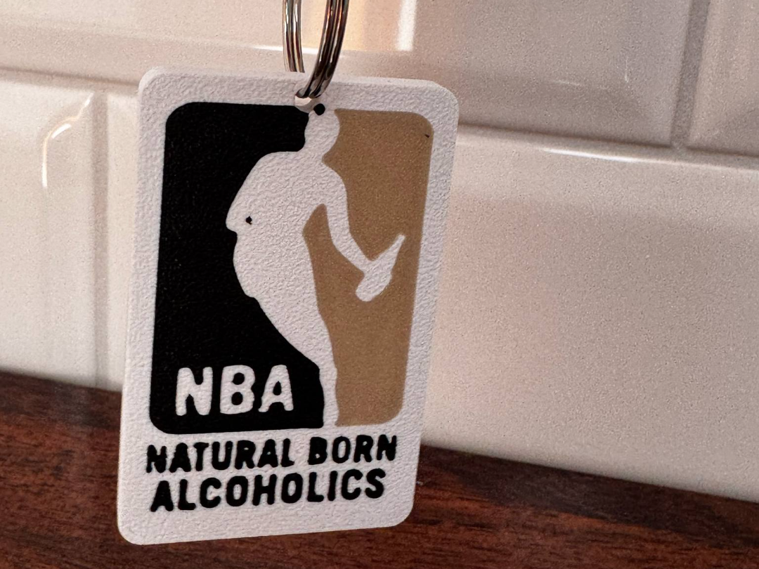 NBA – Natural Born Alcoholics | Funny Keychain