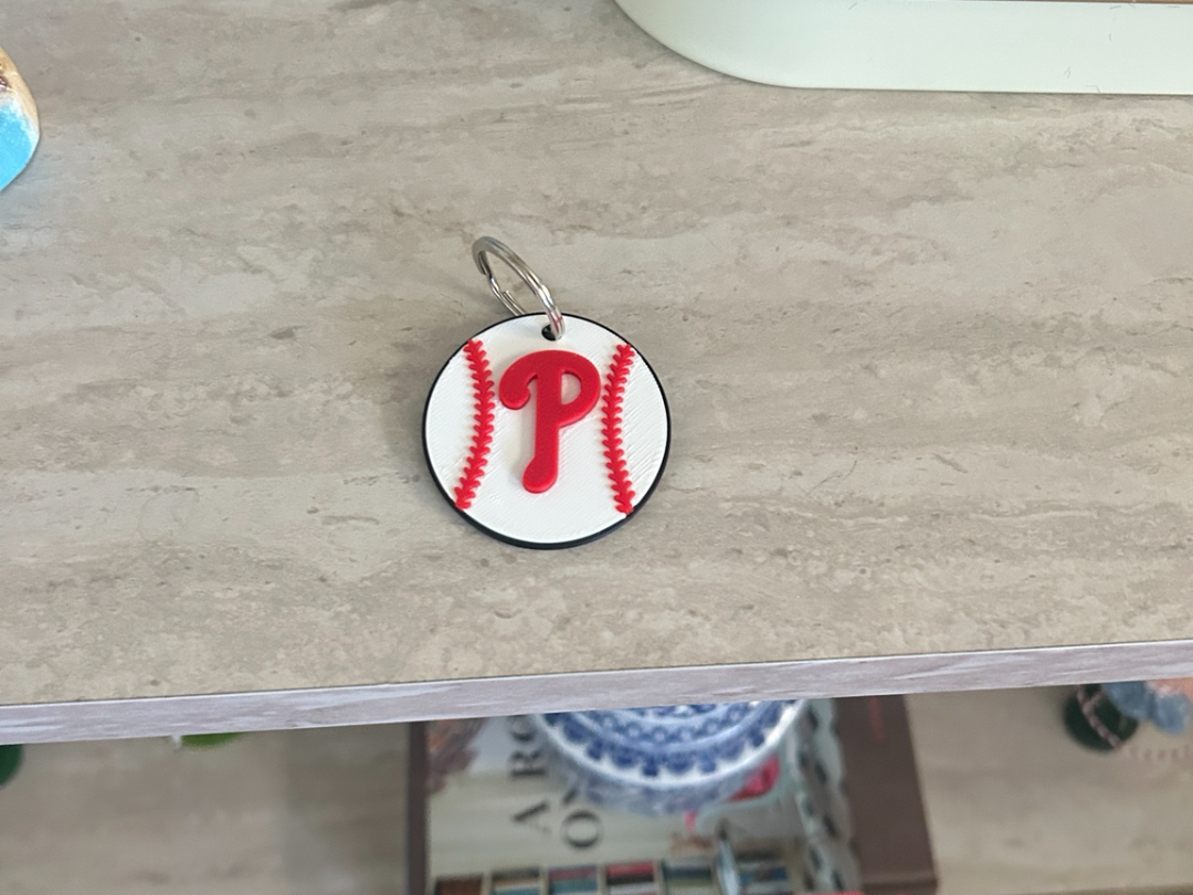 Phillies Baseball keychain