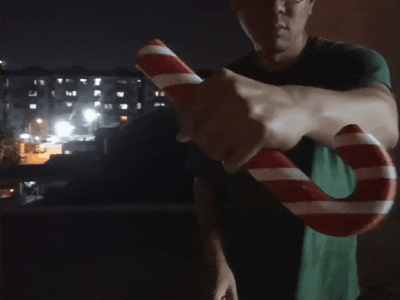 Candy Cane Saber XL-Twist-Extend Christmas Saber