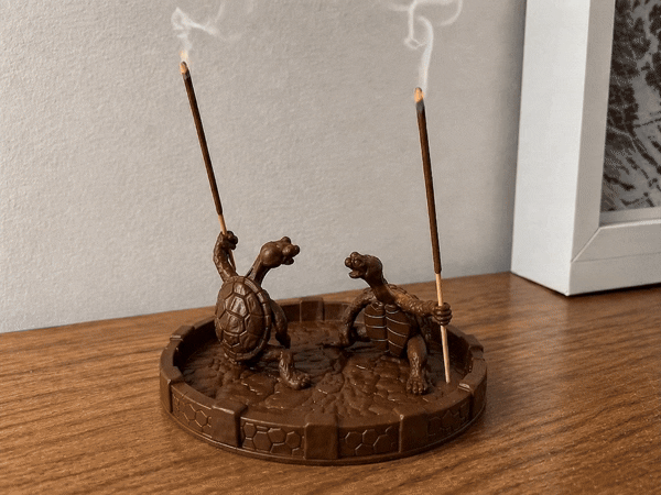 Turtle Fighting Arena Incense Burner STL