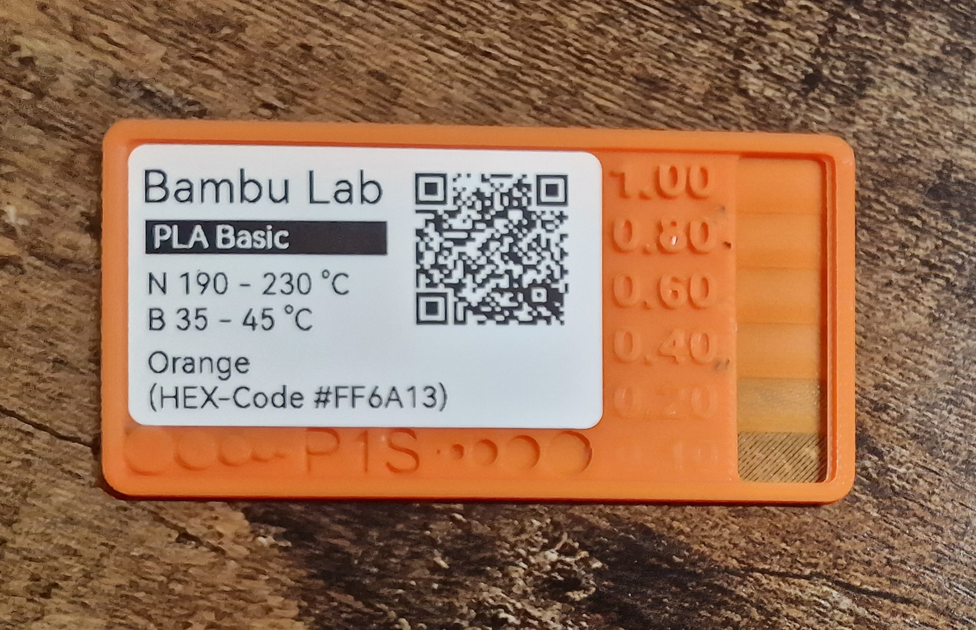 Filament sample card