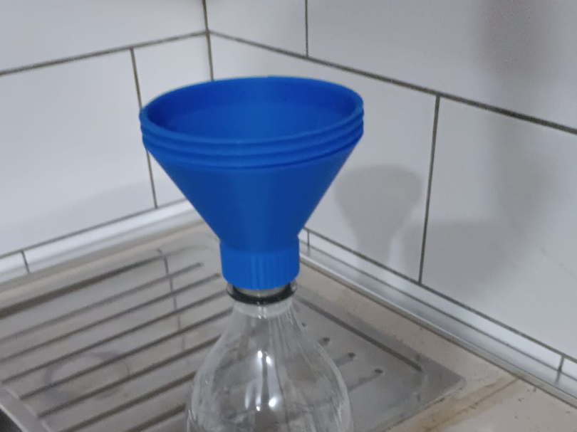 funnel with bottle cap
