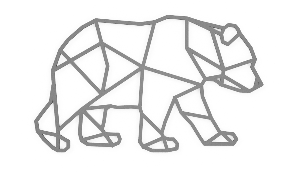 Bear 2D Stencil Wall Art