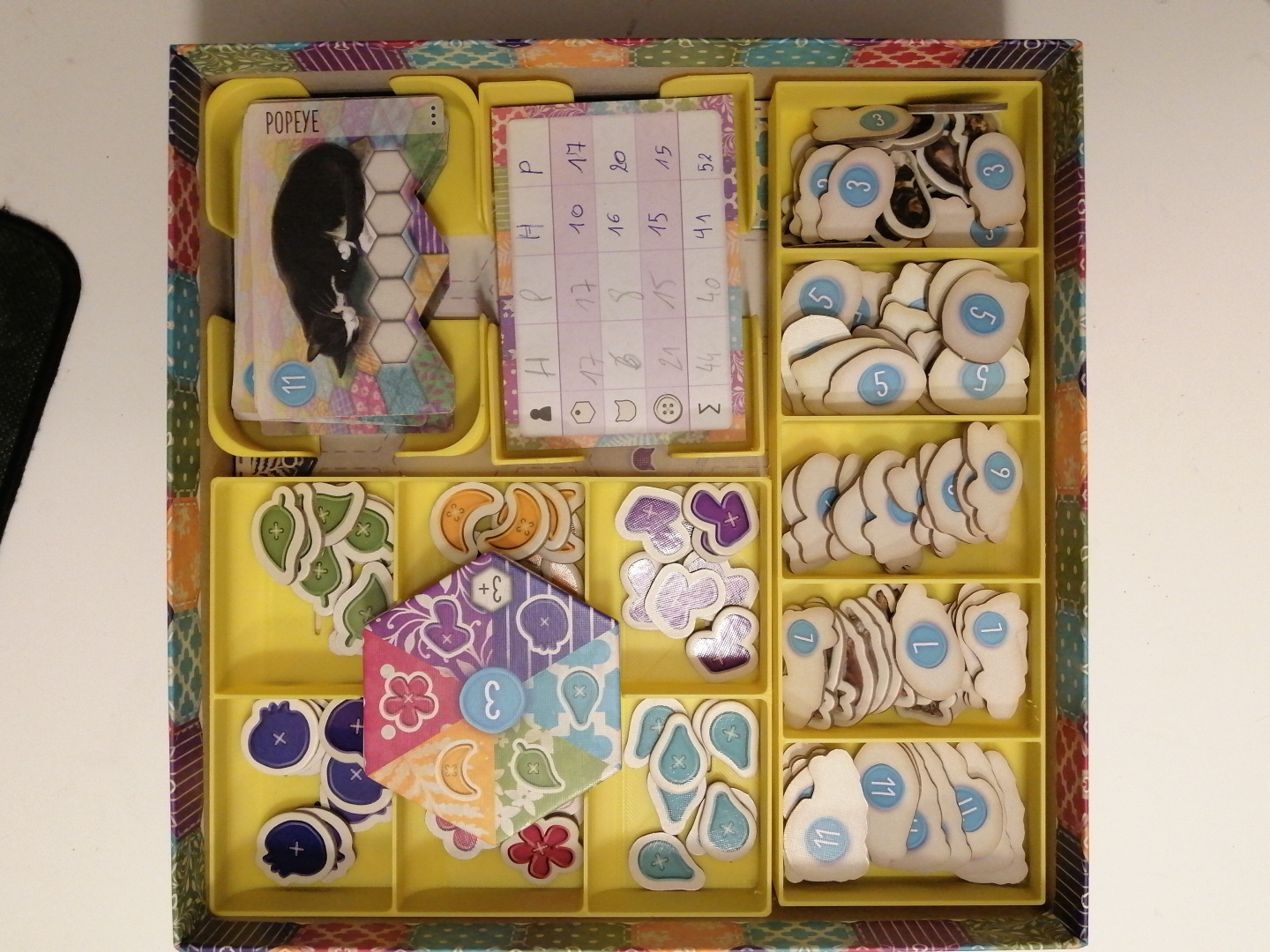 Calico Boardgame insert/ organiser