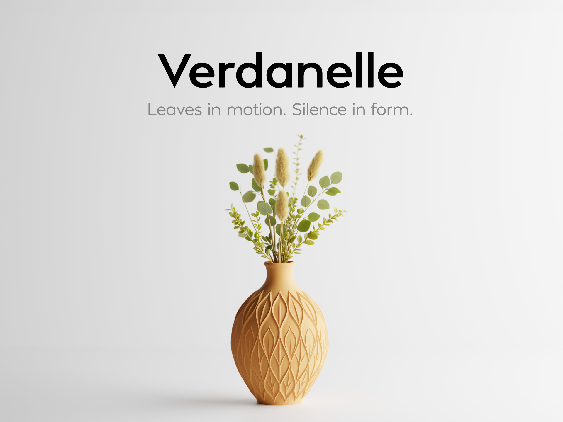 Verdanelle - Leaves in motion. Silence in form.