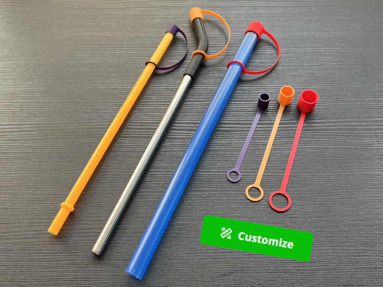 Straw Cap - Parametric (Customizable Sizes)