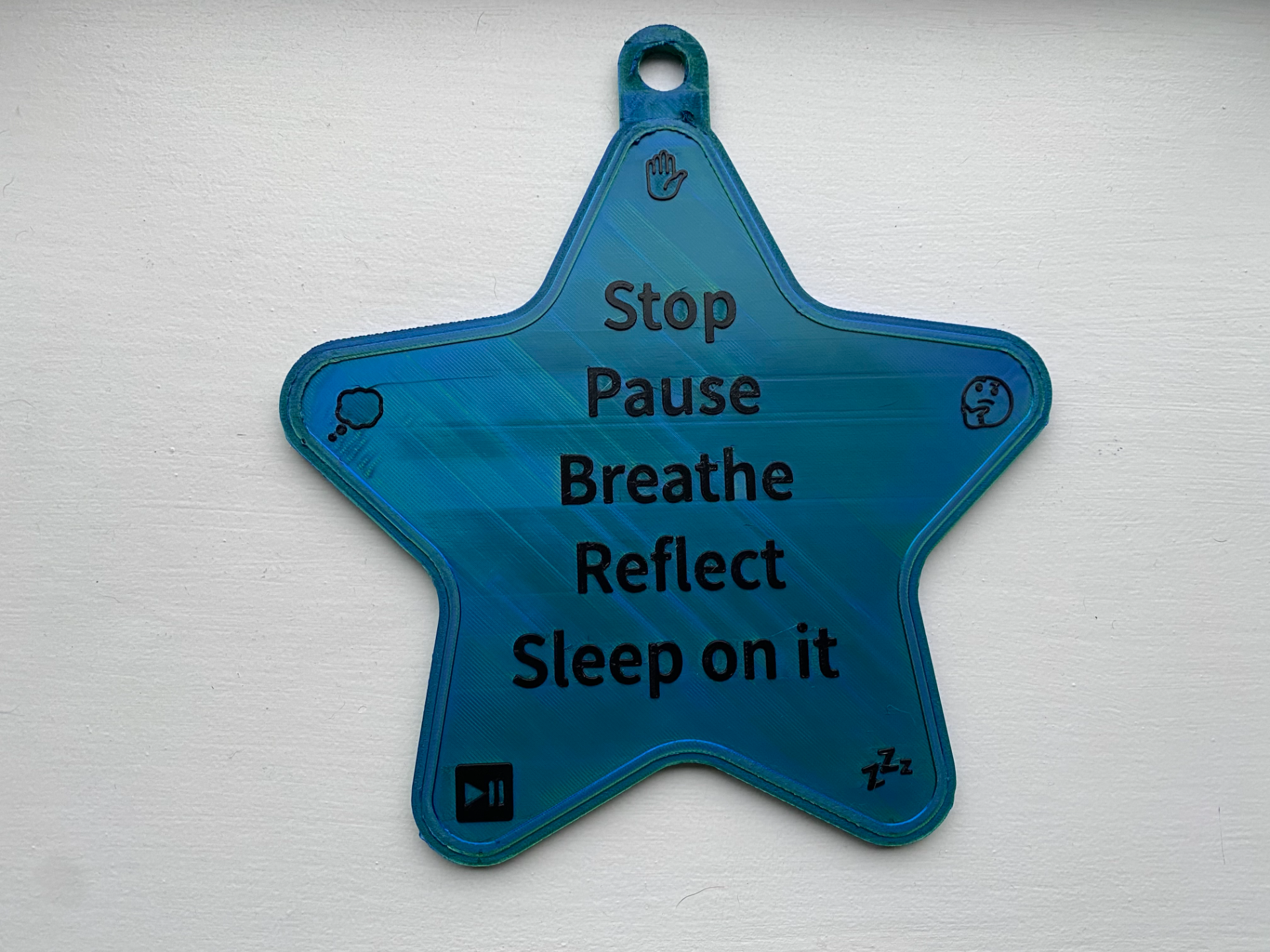 star sign - stop, pause, breath, reflect, sleep on it