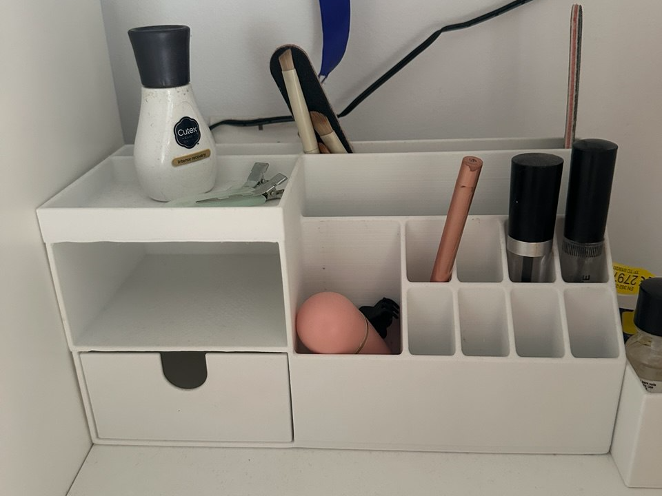 Organizador pinturas y maquillaje 2 cajones