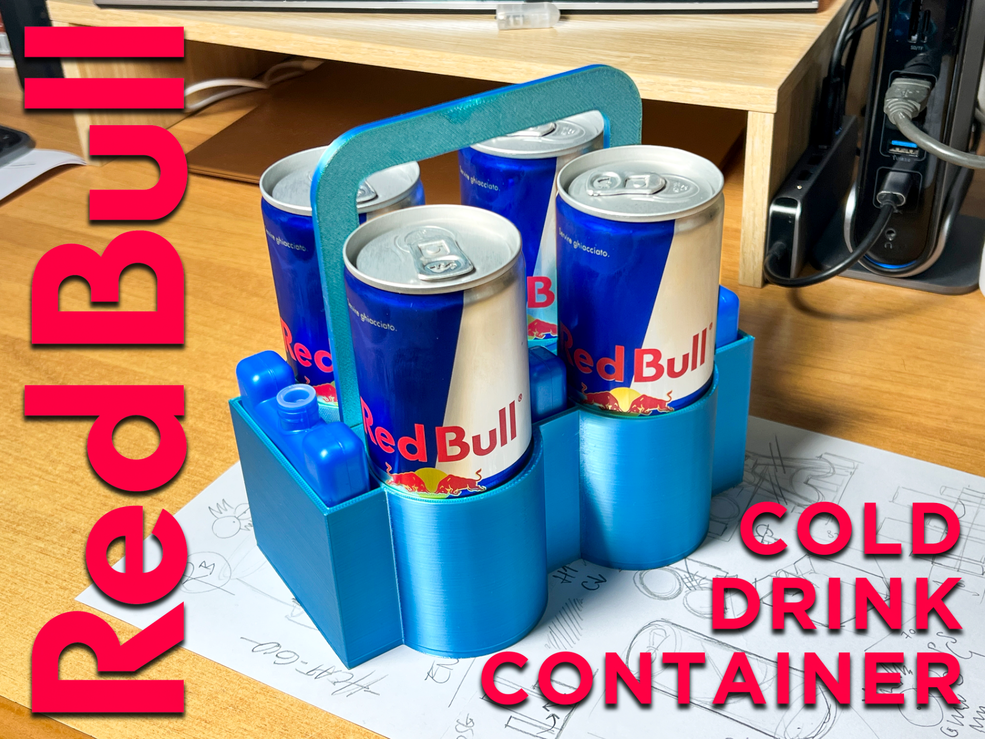 Cold energy drink container