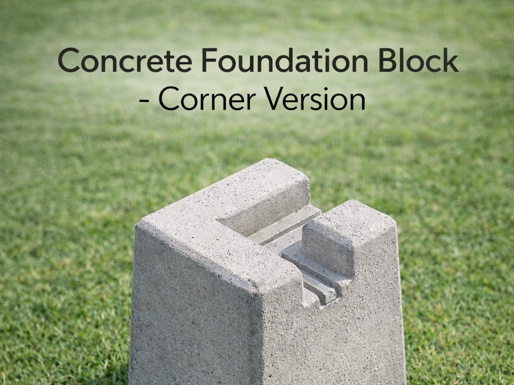 CONCRETE FOUNDATION BLOCK- ANGULAR VERSION (90deg)