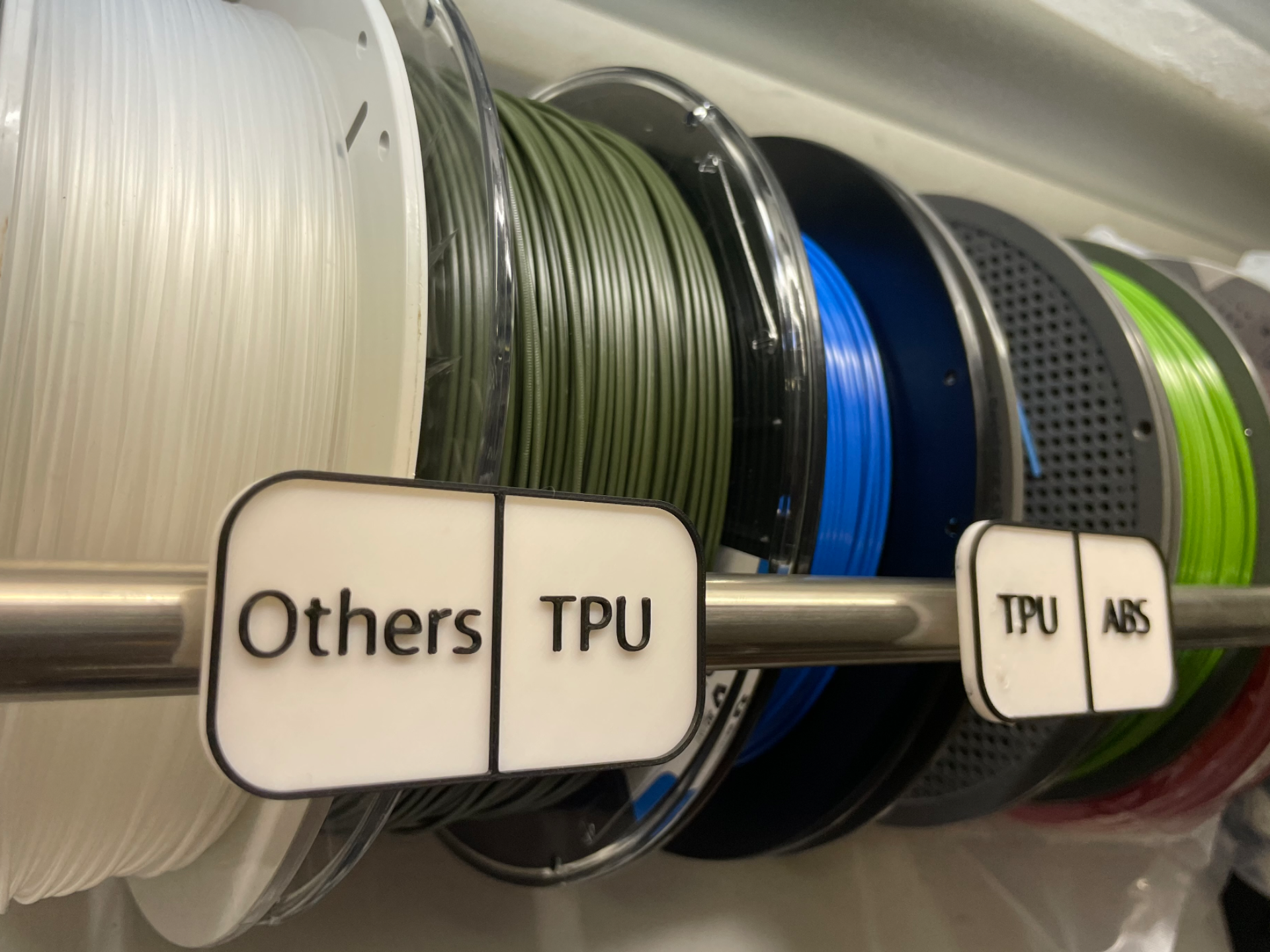 Filament shelf name tag