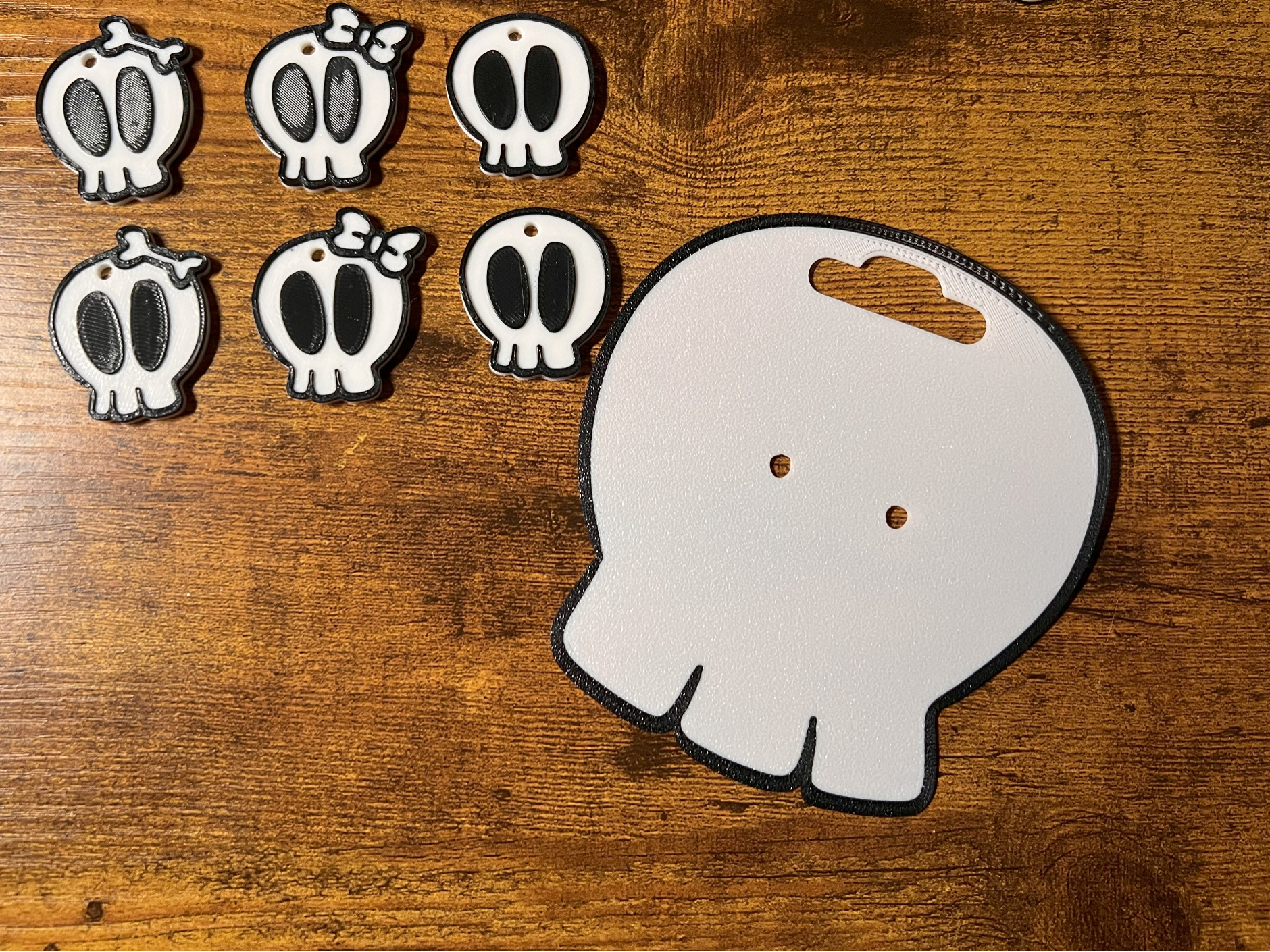 Skull earrings set and backing