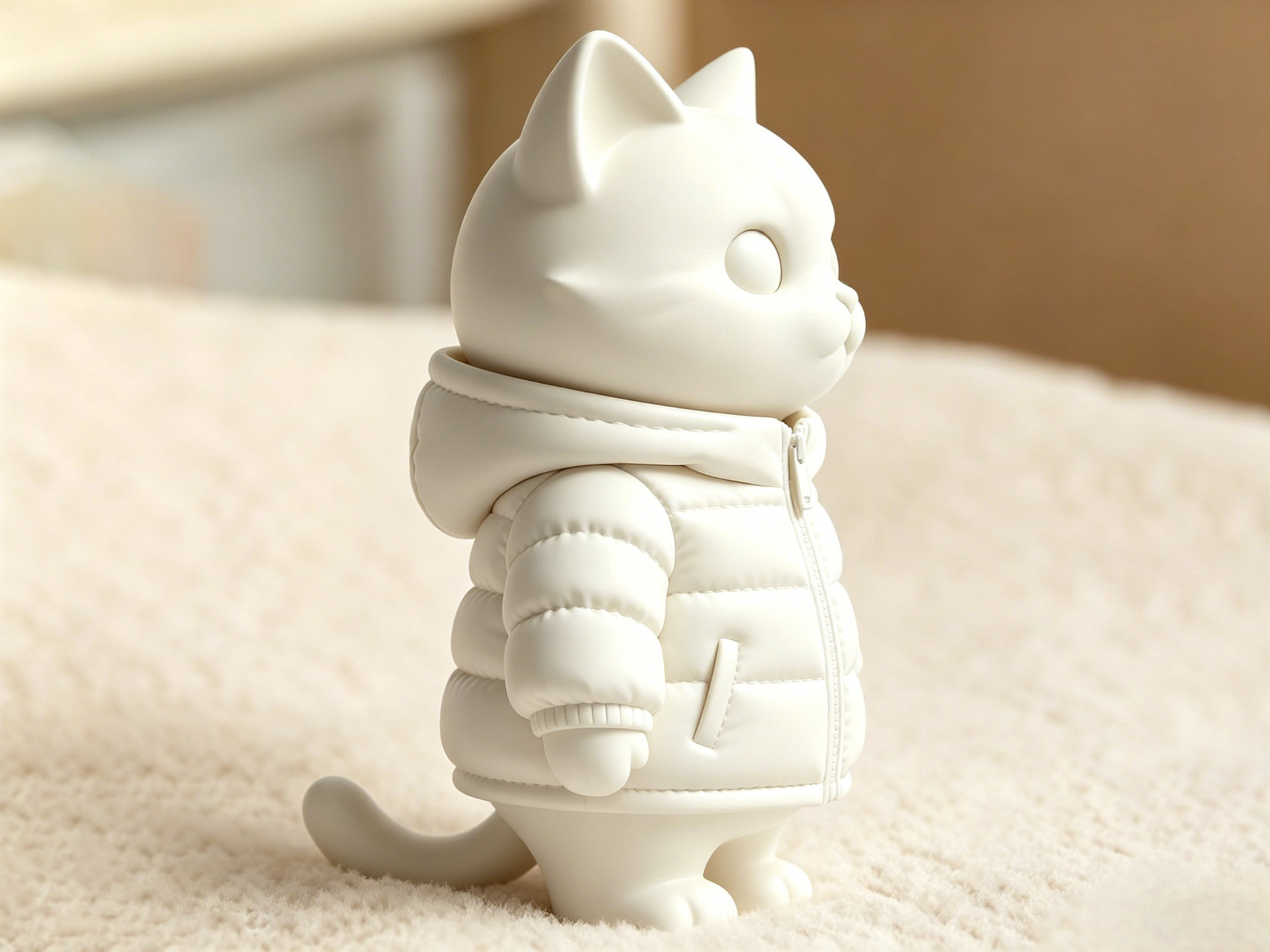 Cat in a puffer jacket