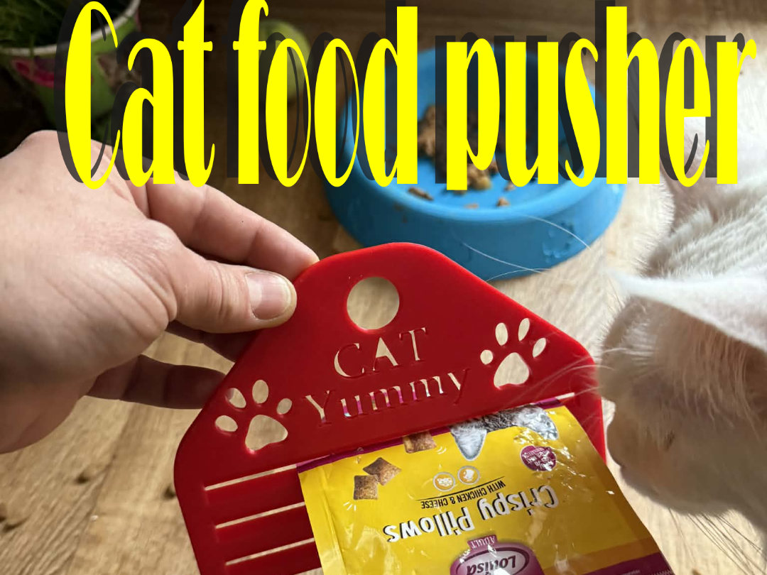Cat food pusher